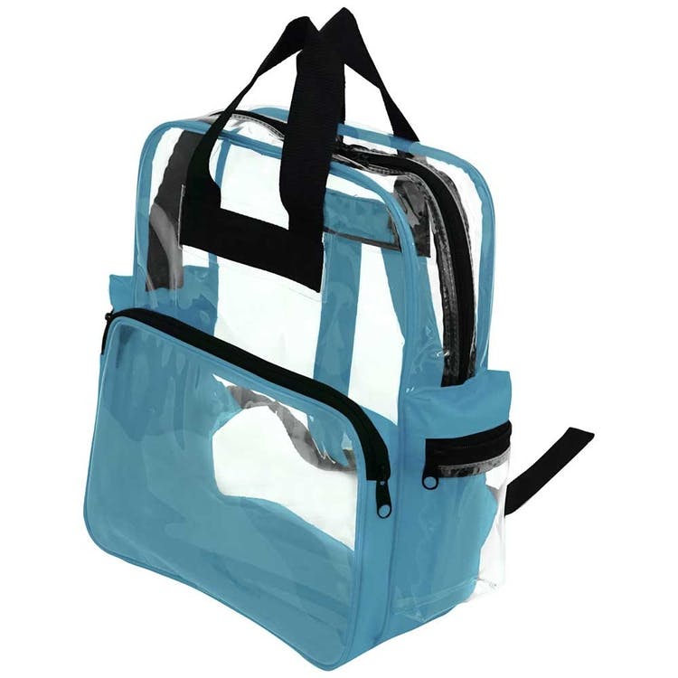 15" Clear Backpacks - Teal Trim 3