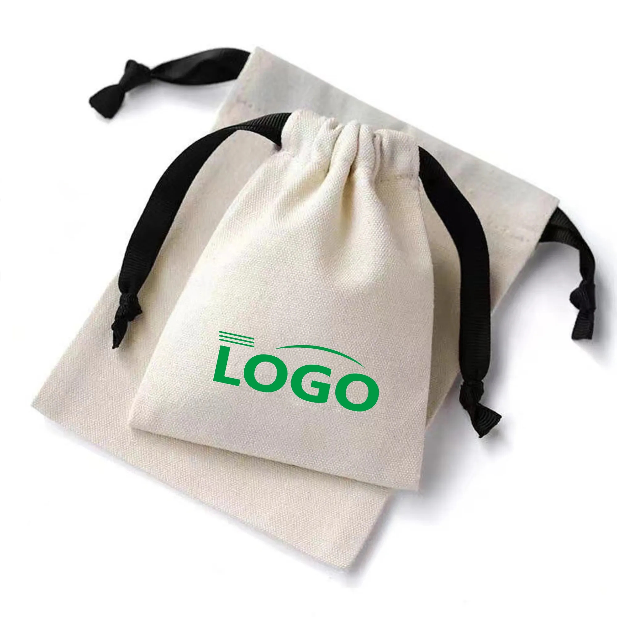 Customizable Canvas Drawstring Bag - 5.1" x 7.1" 6