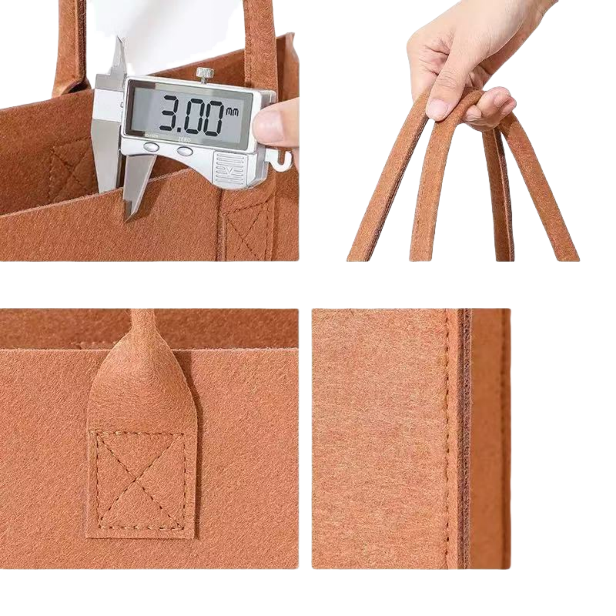 Custom Reusable Durable Large Felt Tote Shopping Bag 5