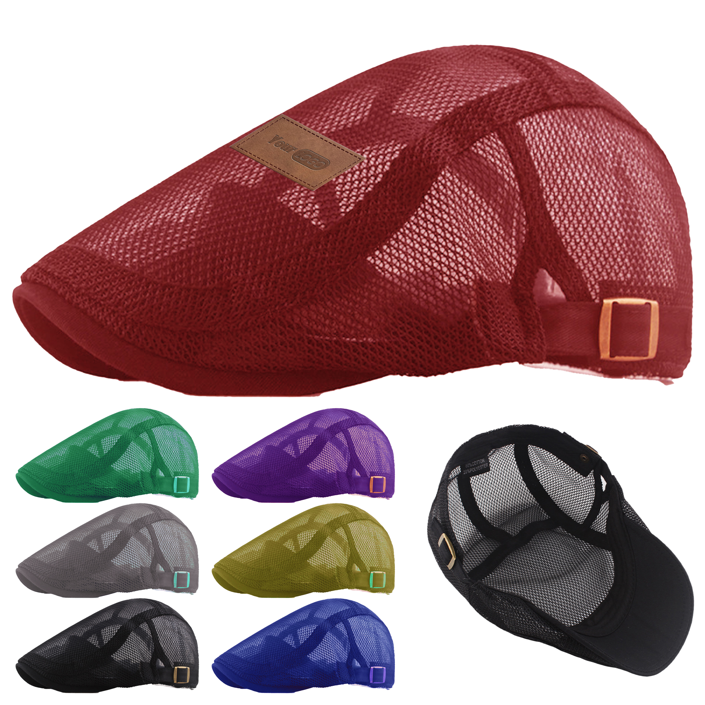Cotton-Polyester Lightweight Mesh Beret-Style Caps For Ultimate Breathability