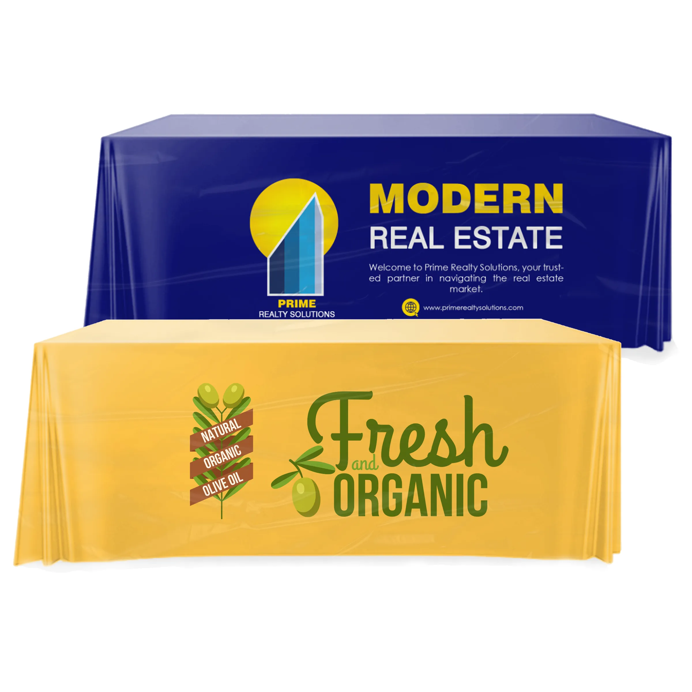 6' Custom Plastic Disposable Table Cover - Full Color 8