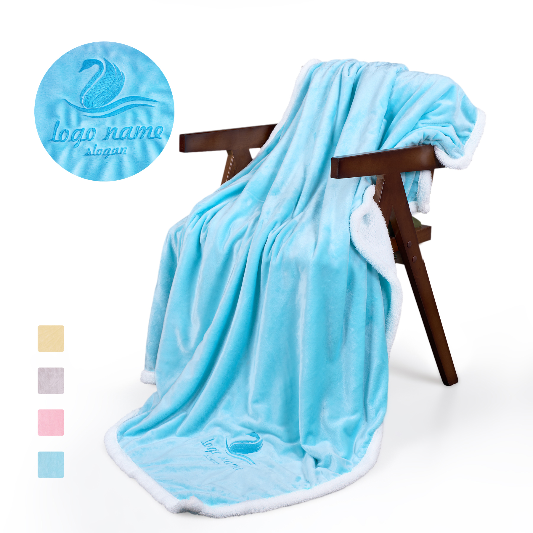 Dual-Layer Sherpa Fleece Throw Blanket (50" X 60")