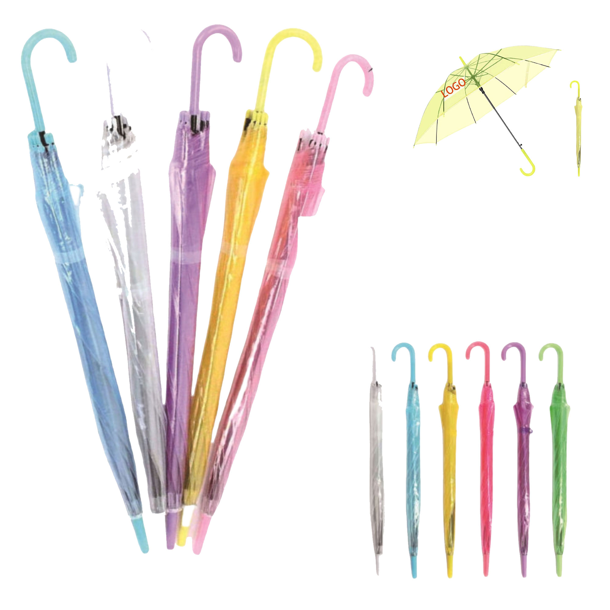 Portable Transparent Folding Umbrella