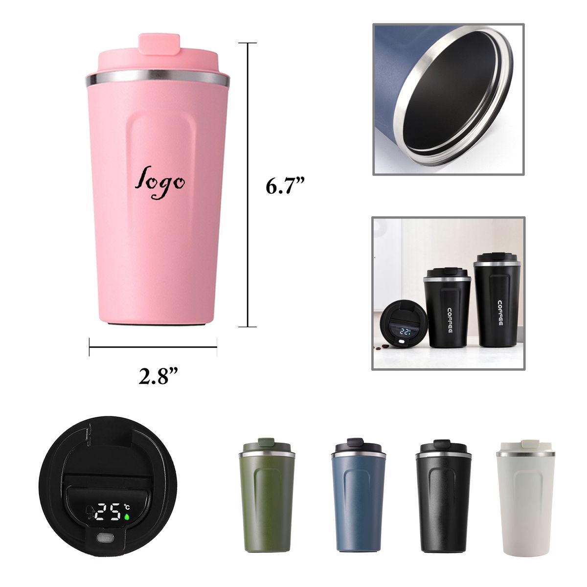MOQ50 Insulated Stainless Steel Travel Mug 7