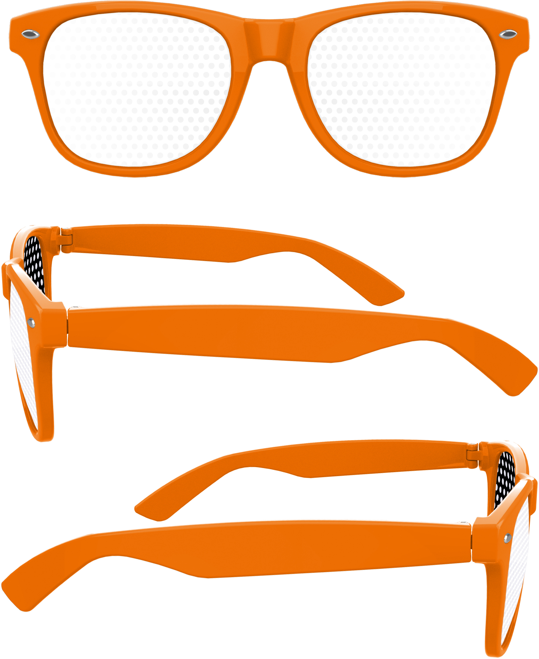 Retro Pinhole Sunglasses w/ 1-Color Temple Imprint 63