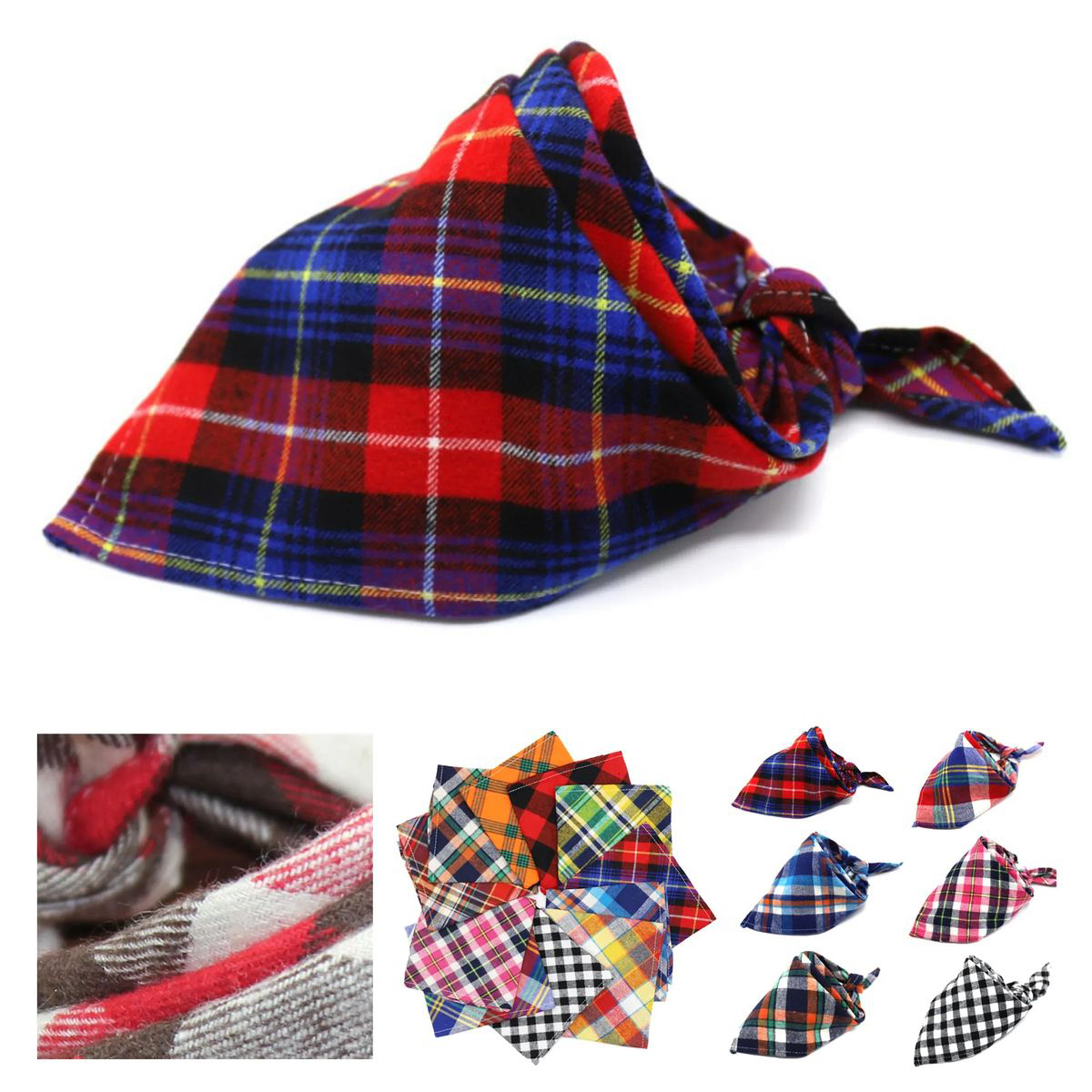 Cotton Dog Bandana for Daily Outdoor Wear