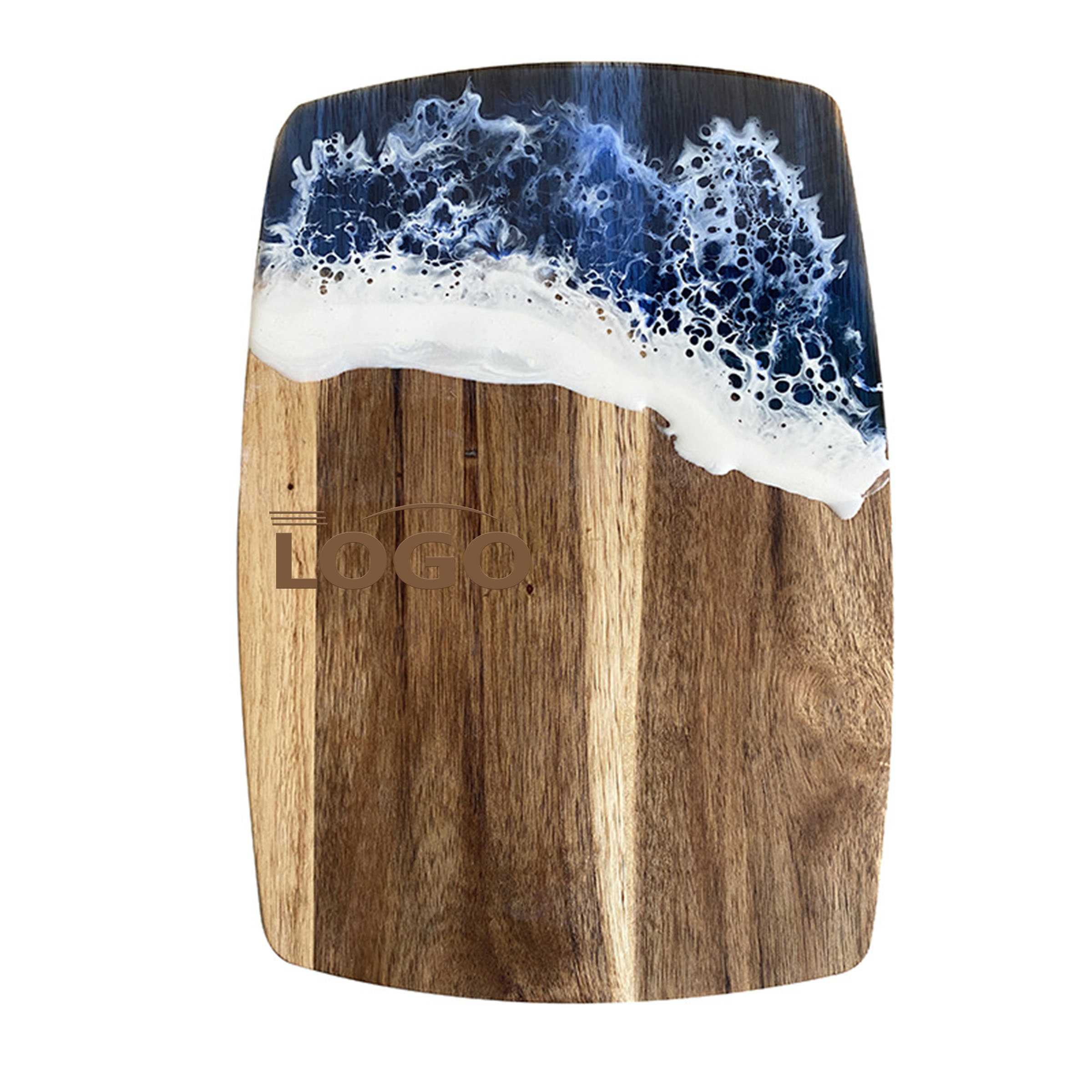 Resin-Decorated Acacia Wood Cutting Board