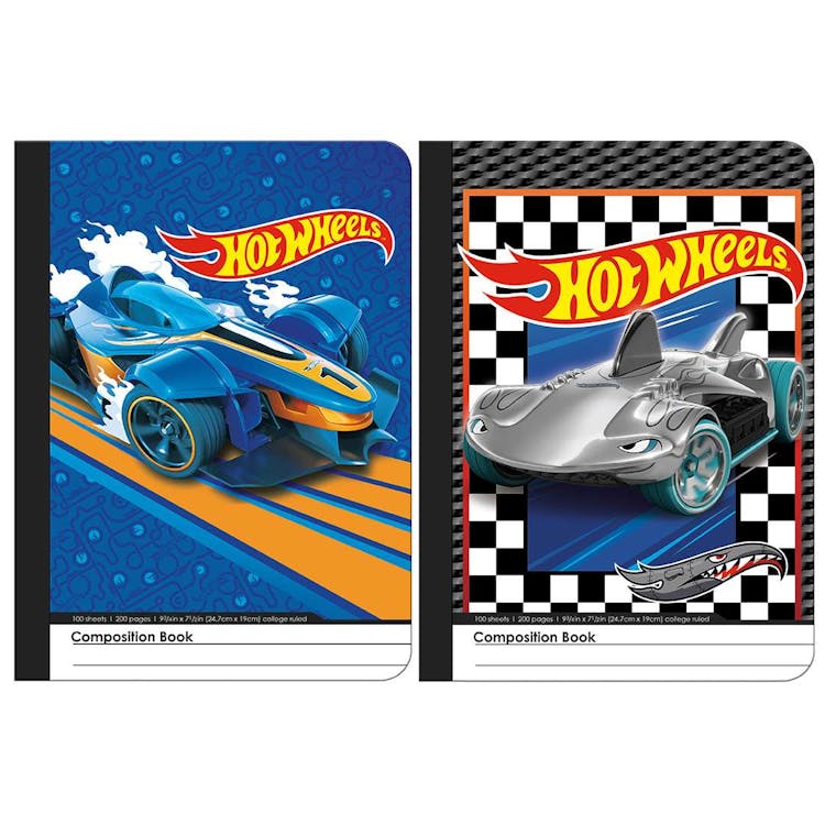Hot Wheels Composition Notebooks - Assorted 3