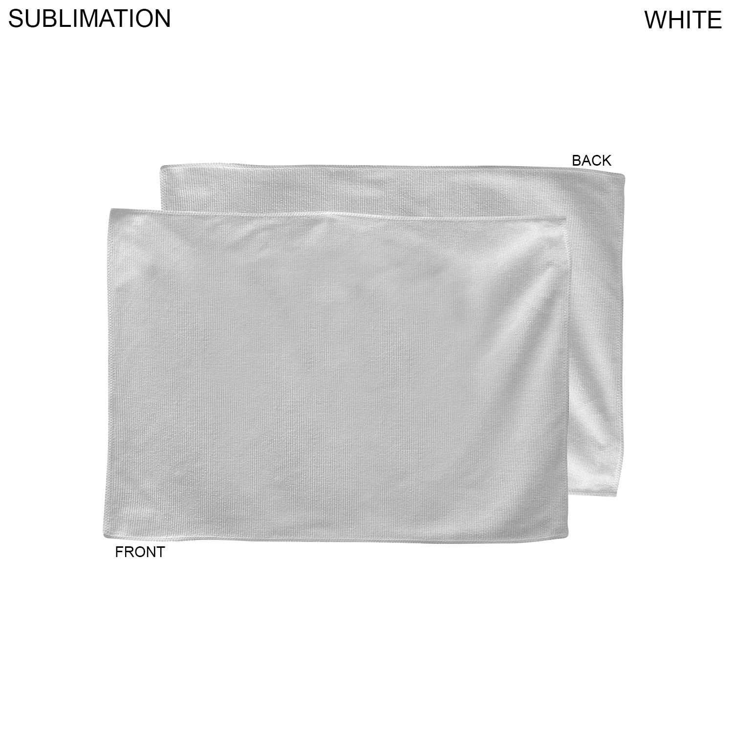 Colored Microfiber Dri-Lite Terry Rally, Sports, Skate Towel, 12x18 Sublimated Edge to Edge 1 side 15