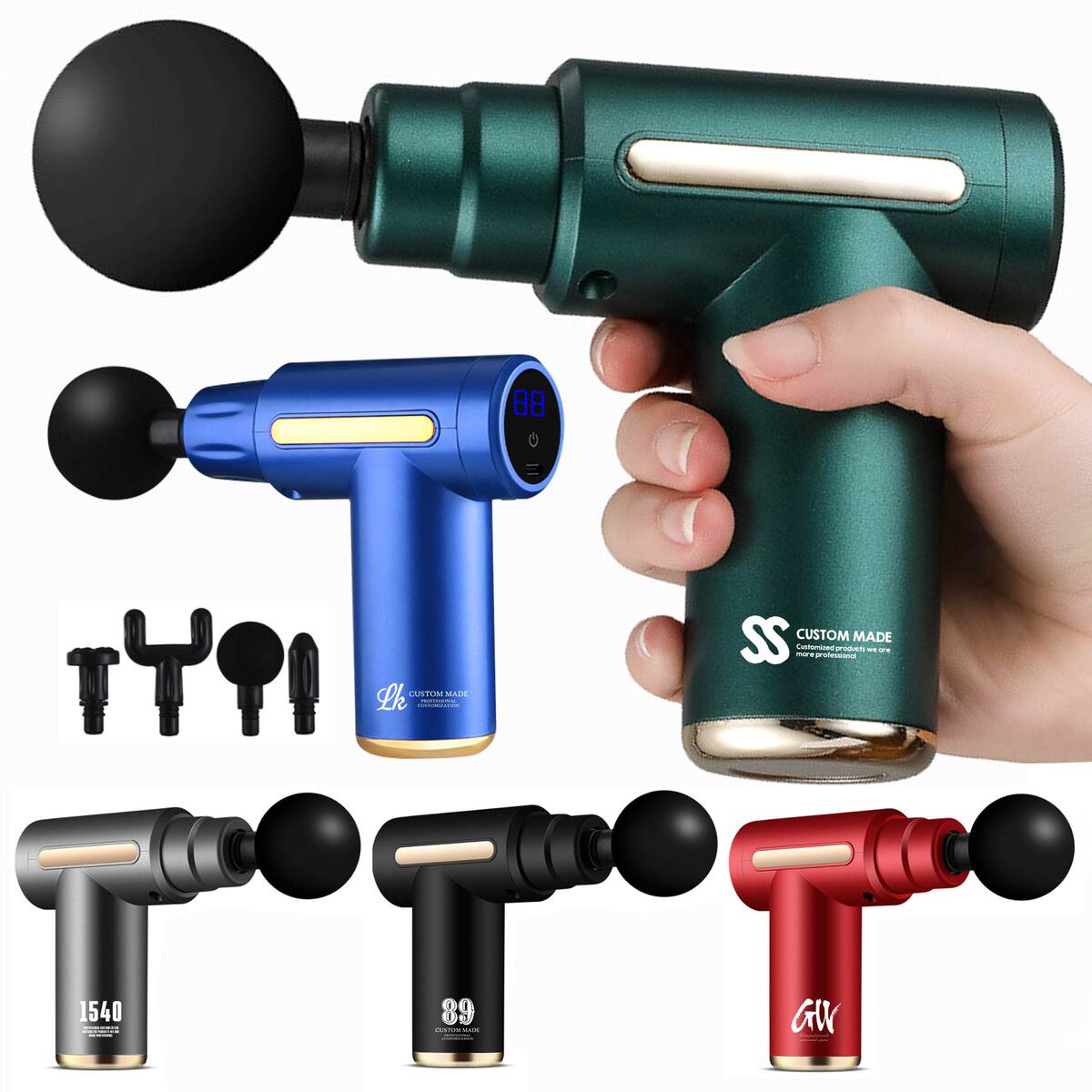 1800mah USB Rechargeable Hand Gun Massagers