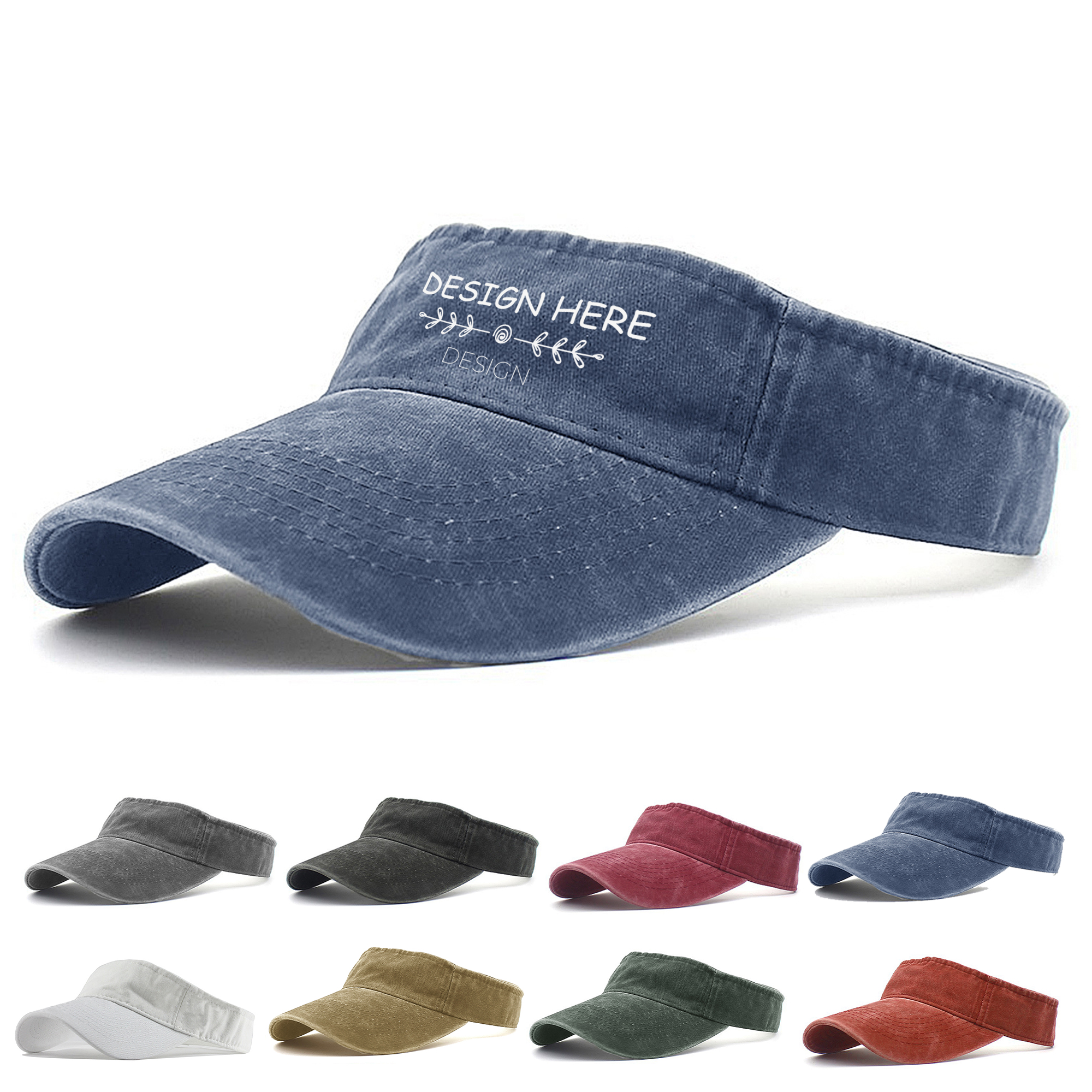 Cotton Empty Top Sun Visor Hat Adjustable Cap 5