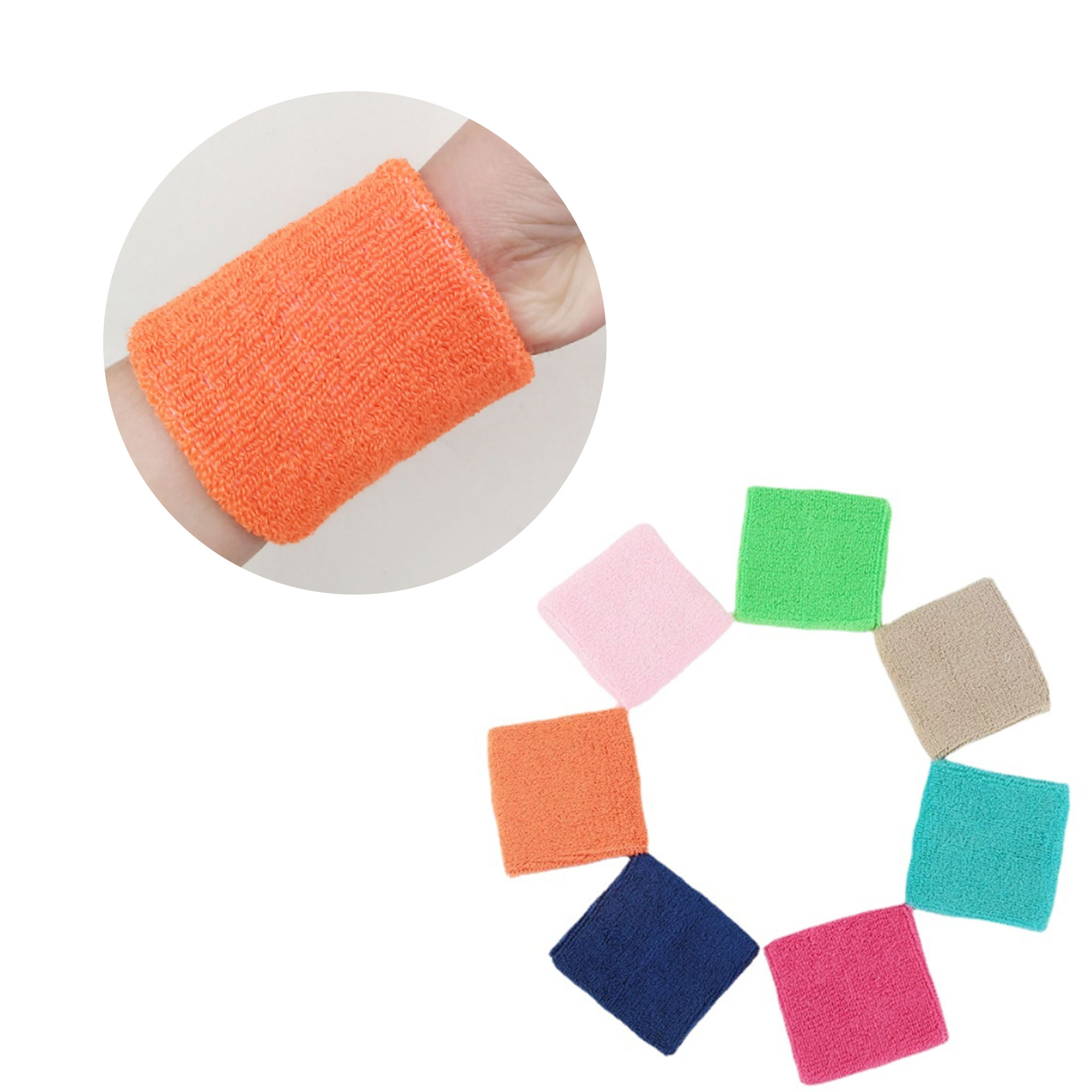 Terry Cloth Sweat Wristbands for Sports and Promotions 3