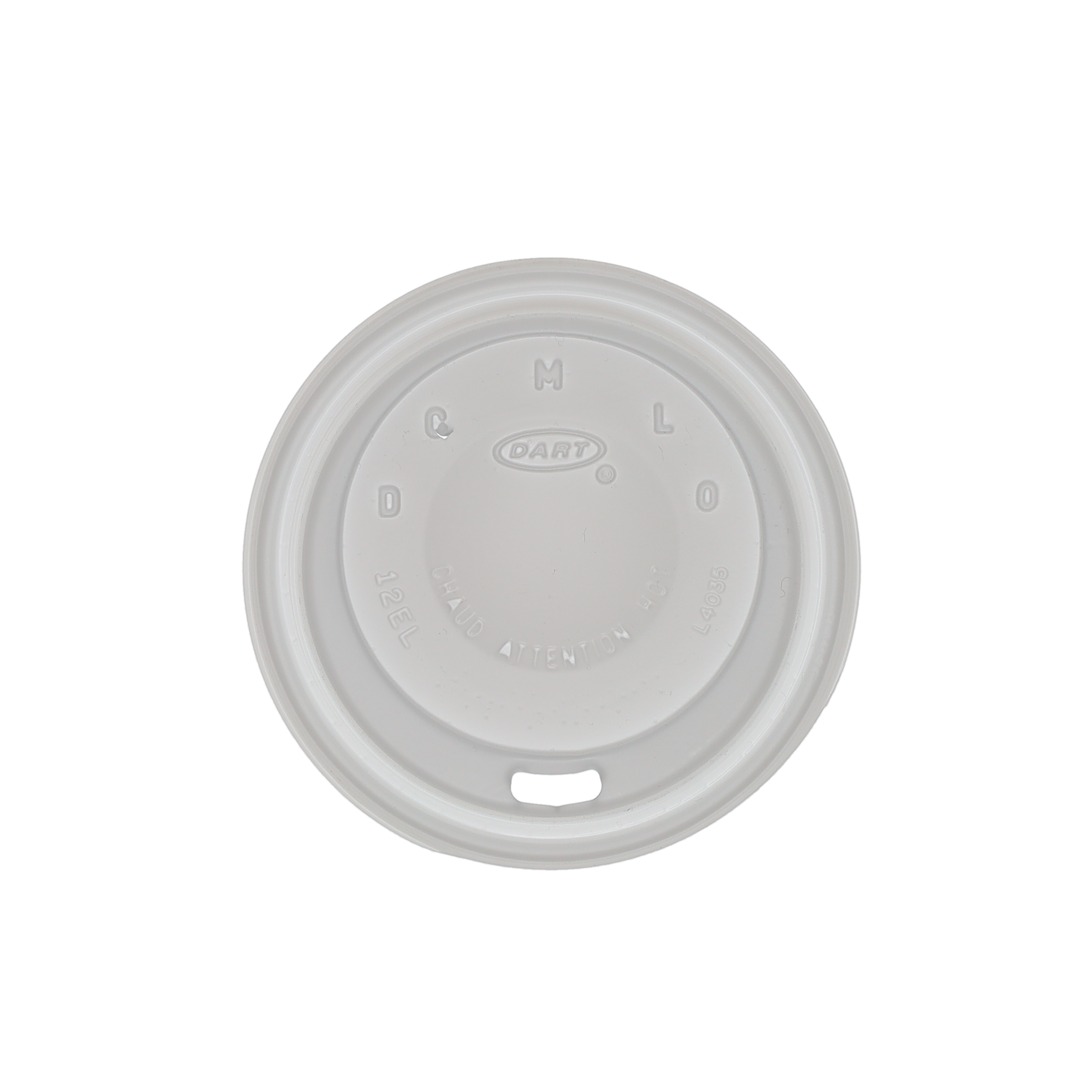 12 oz Foam Cup Domed Lid White 3