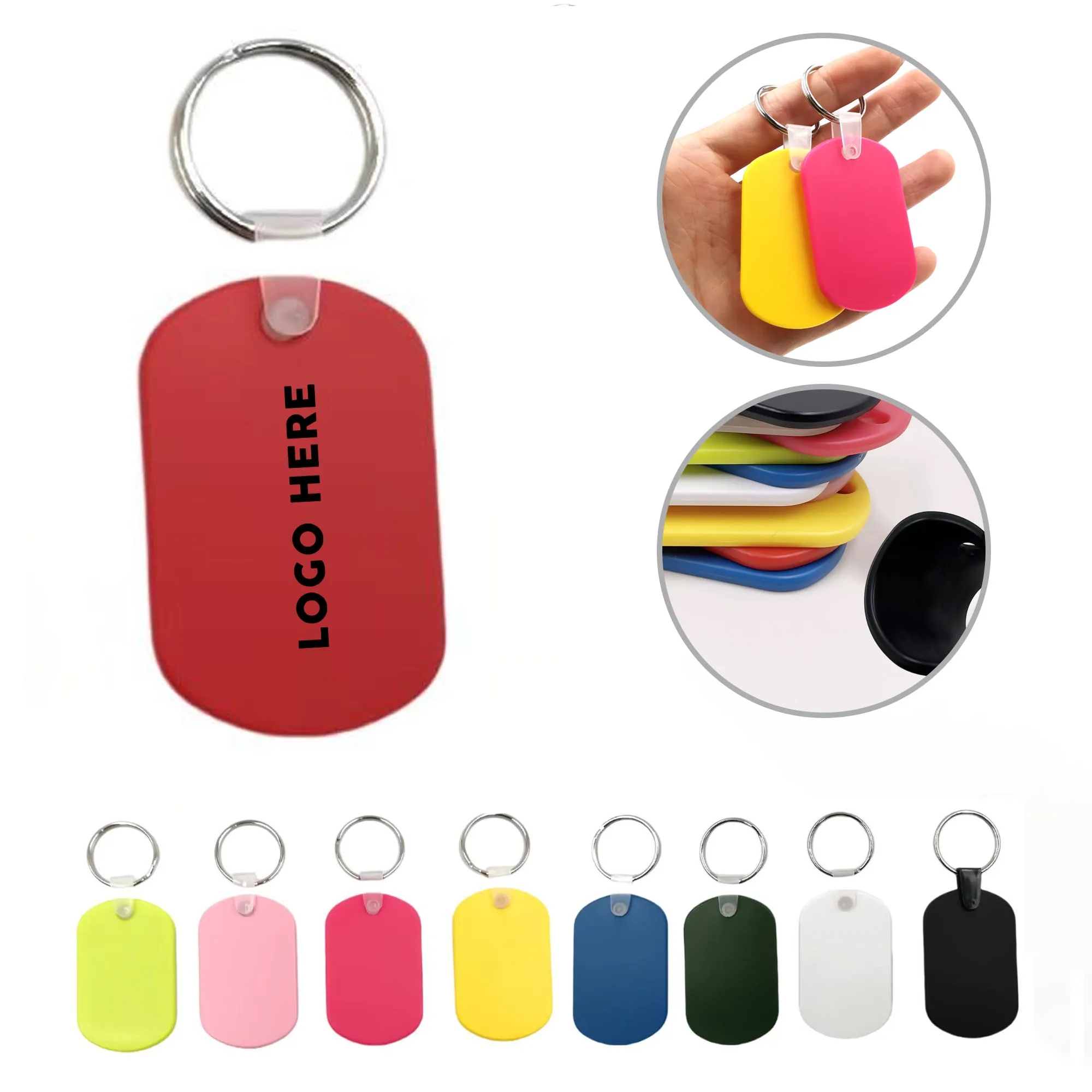 Keychain Soft Plastic Dog Pet Name Tag 8