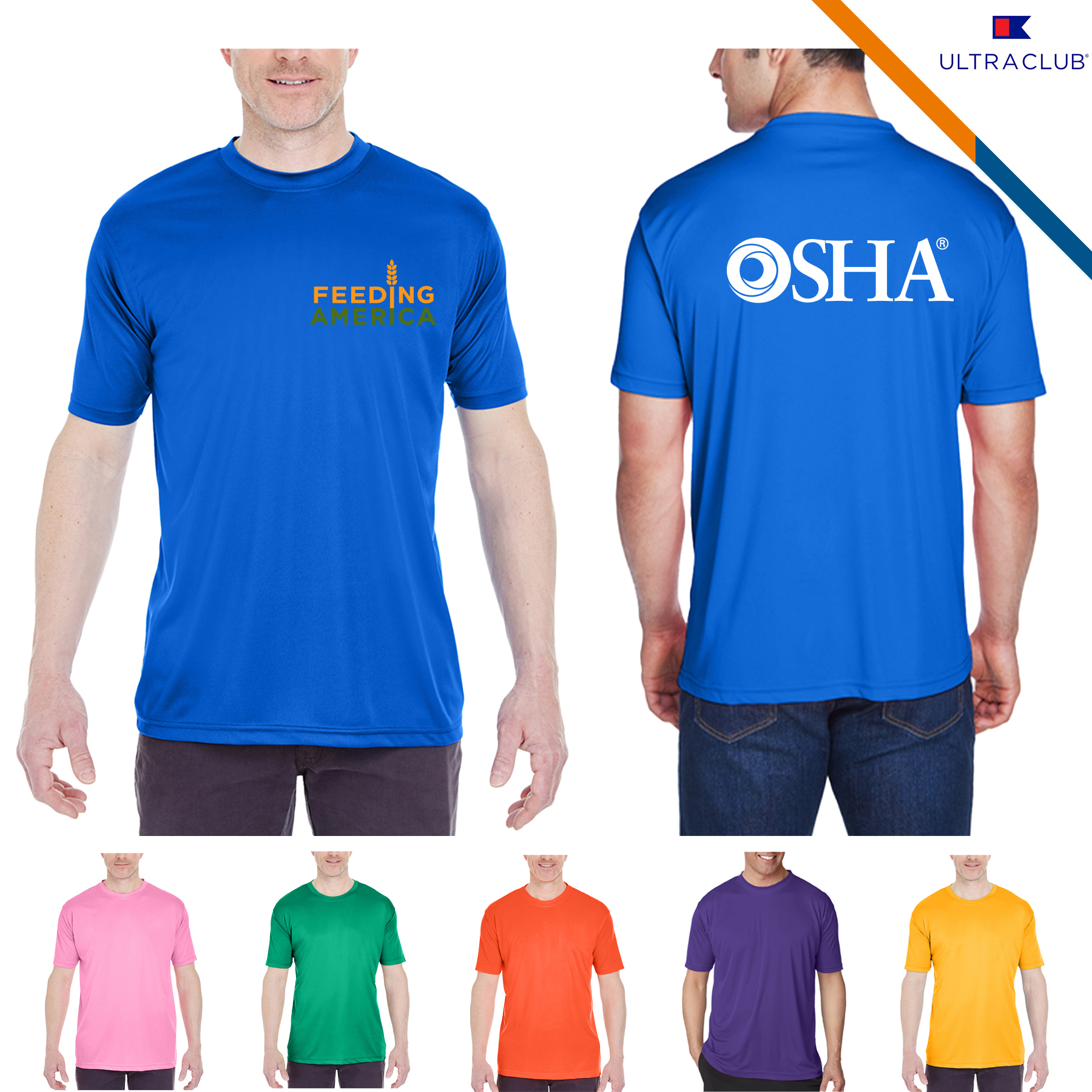 UltraClub® 4 oz Moisture-Wicking Sports T-Shirts