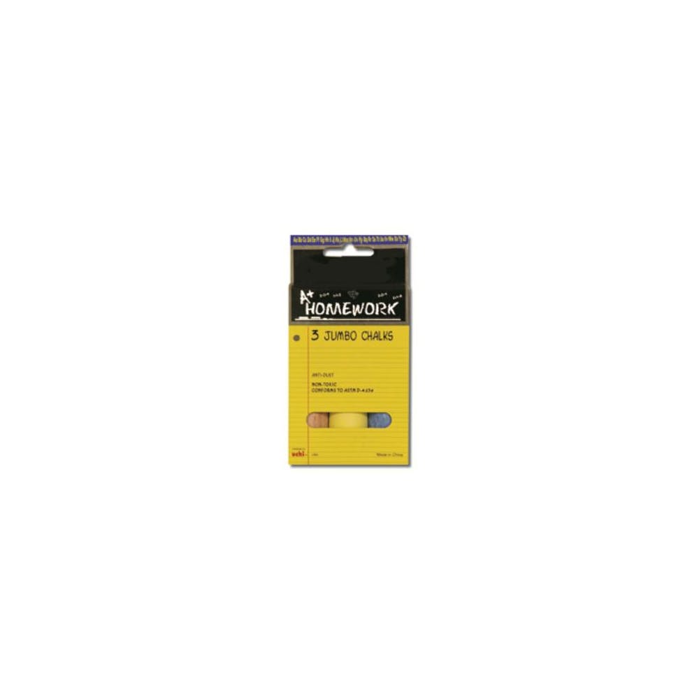 Jumbo Chalk - 3 Count Assorted Colors 3