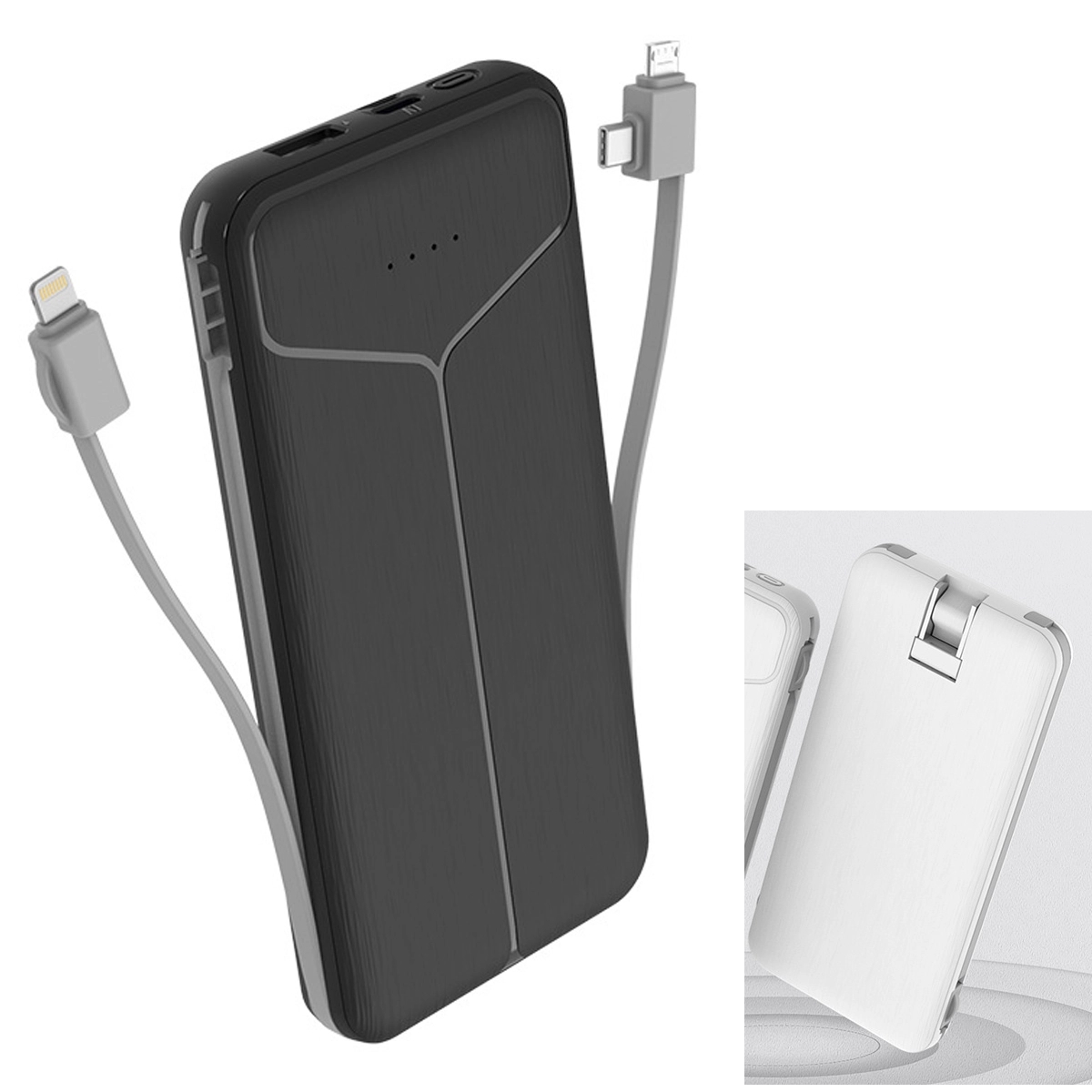 Power Bank with Plug Ultra Slim 10000mAh