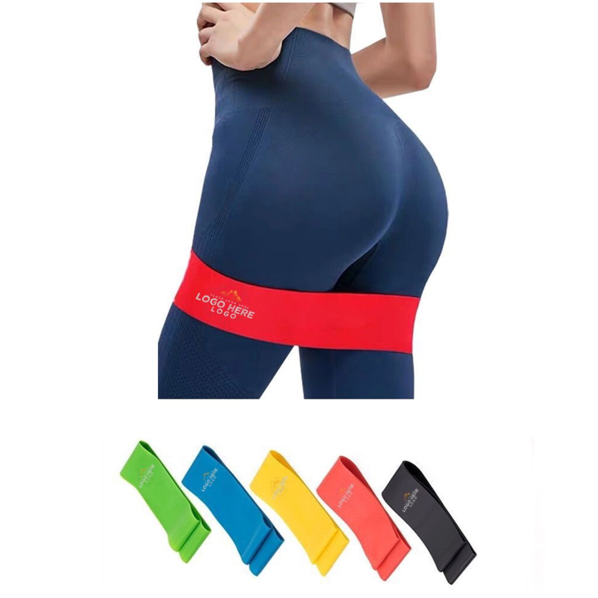 MOQ 100 Elastic Fitness Resistance Bands for Workout