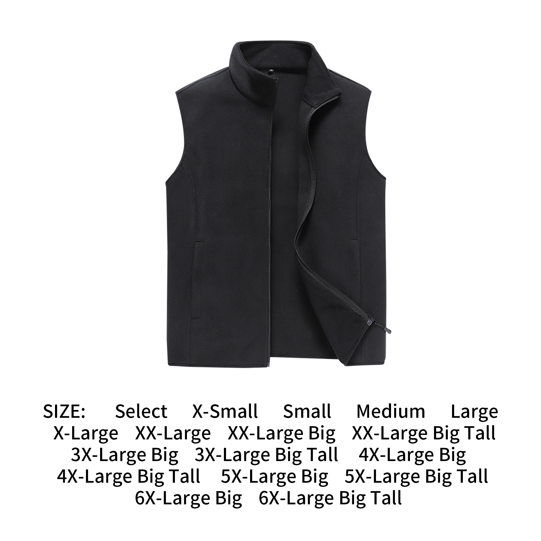 Men's Full-Zip Polar Fleece Vest 7