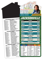 Magna-Card House Shape Magnet Football Schedules (3.5x9)