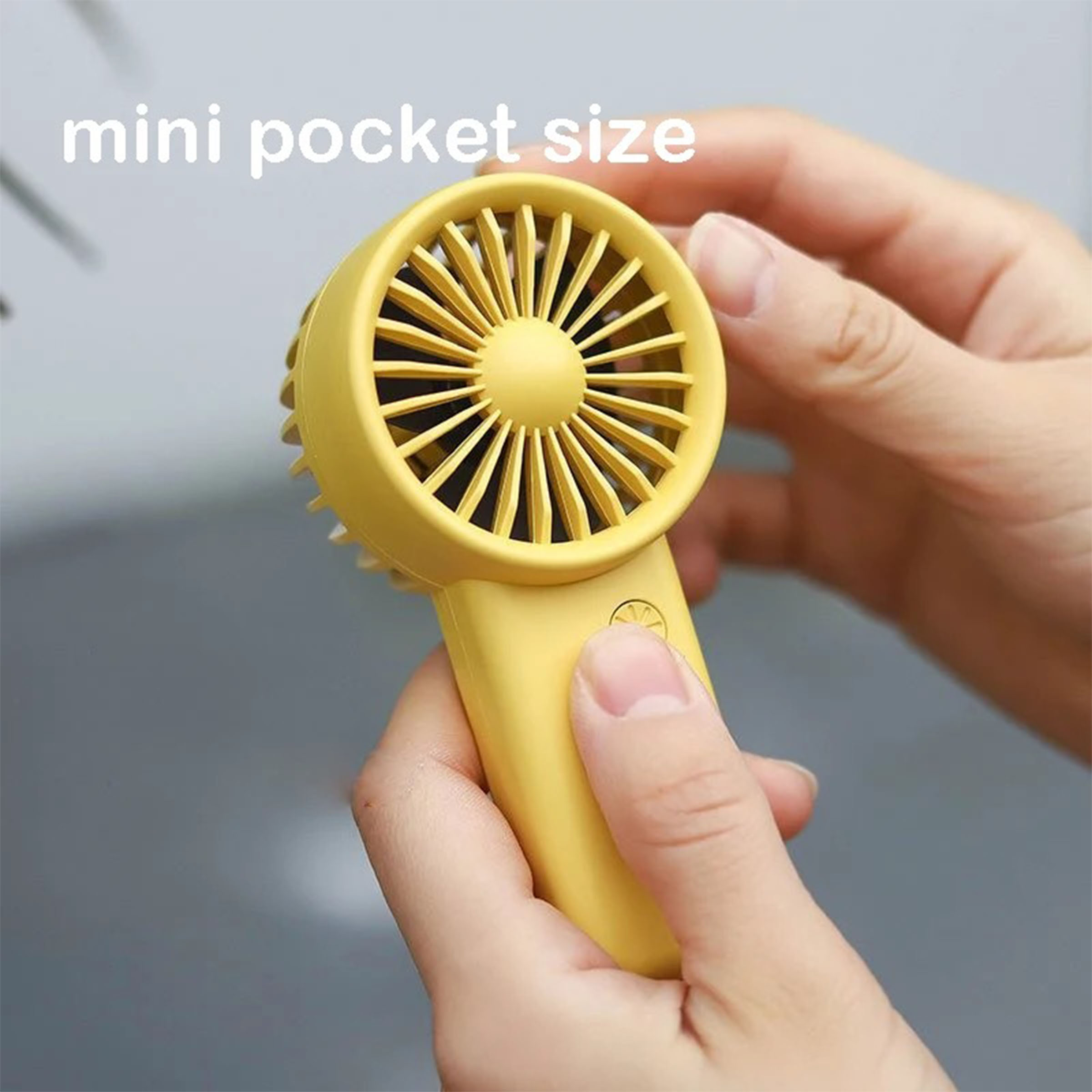 Plastic Rechargeable Handheld Fan With Carabiner Clip ?C Compact And Convenient 6