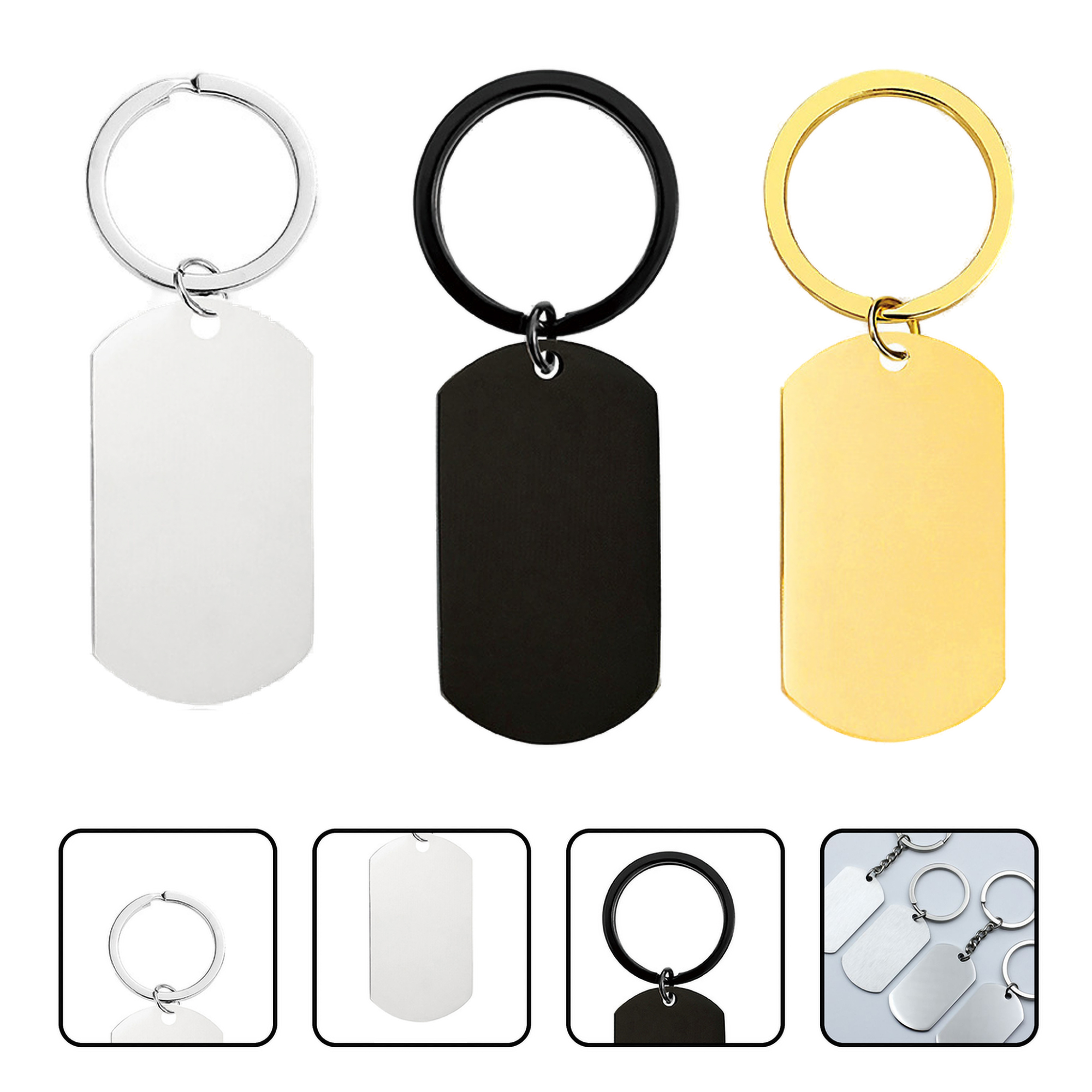 Corrosion-Resistant Blank Metal Keychain 2