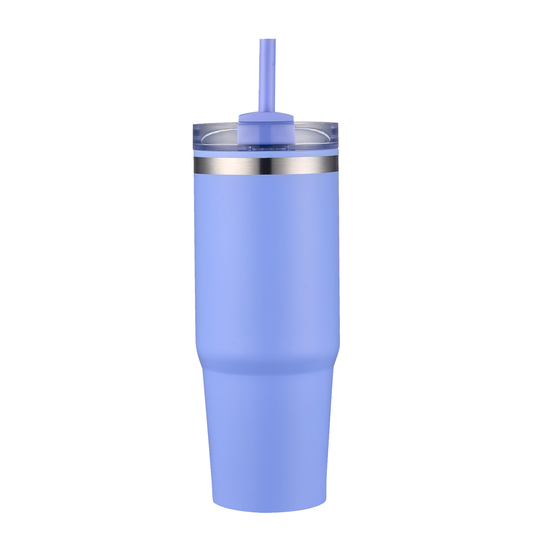 30 oz. PP Inner Double Wall Insulated Travel Mug w/Straw & Twist Closure Lid 24