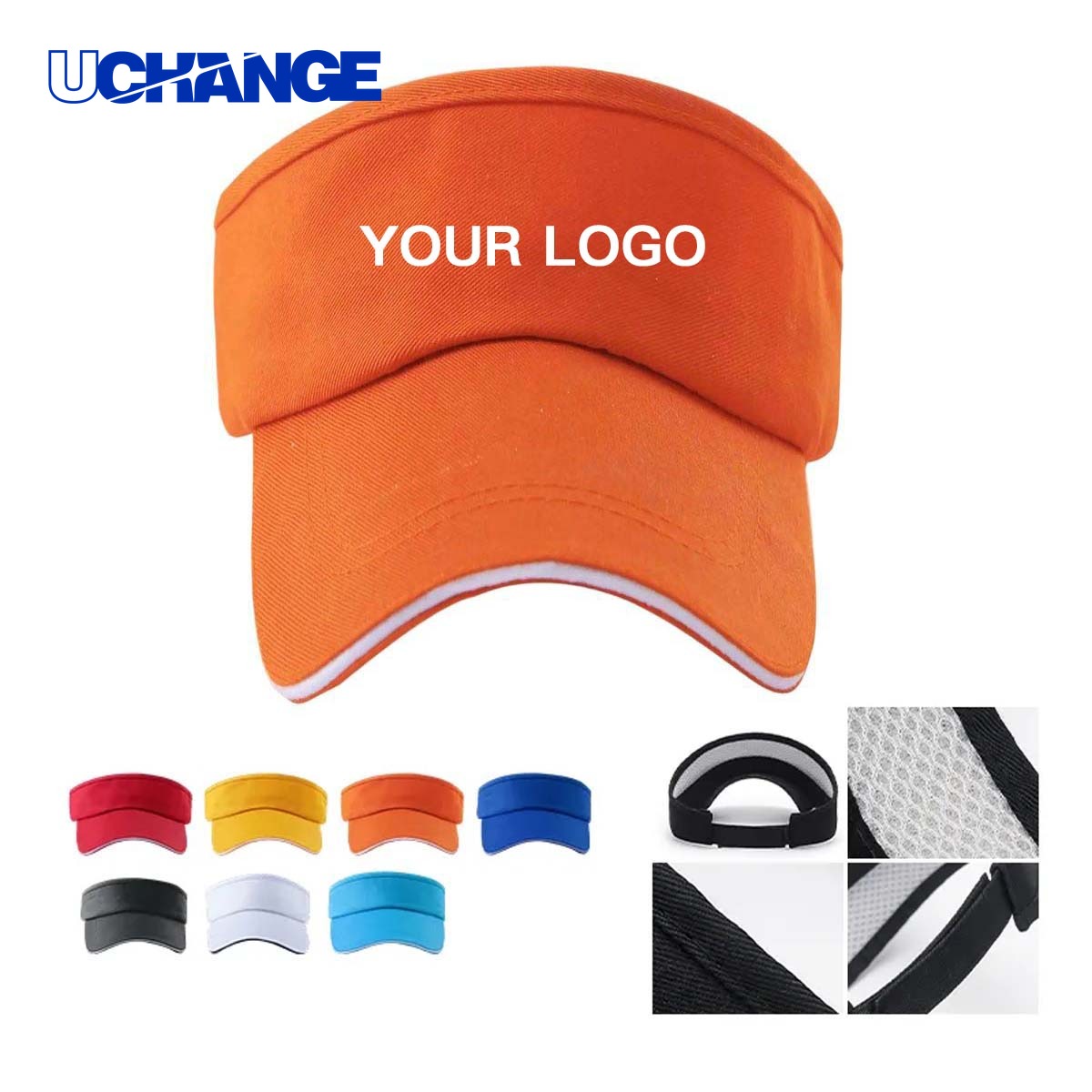 Breathable Poly Cotton Sun Visor Hat with Wide Brim for Outdoor Use