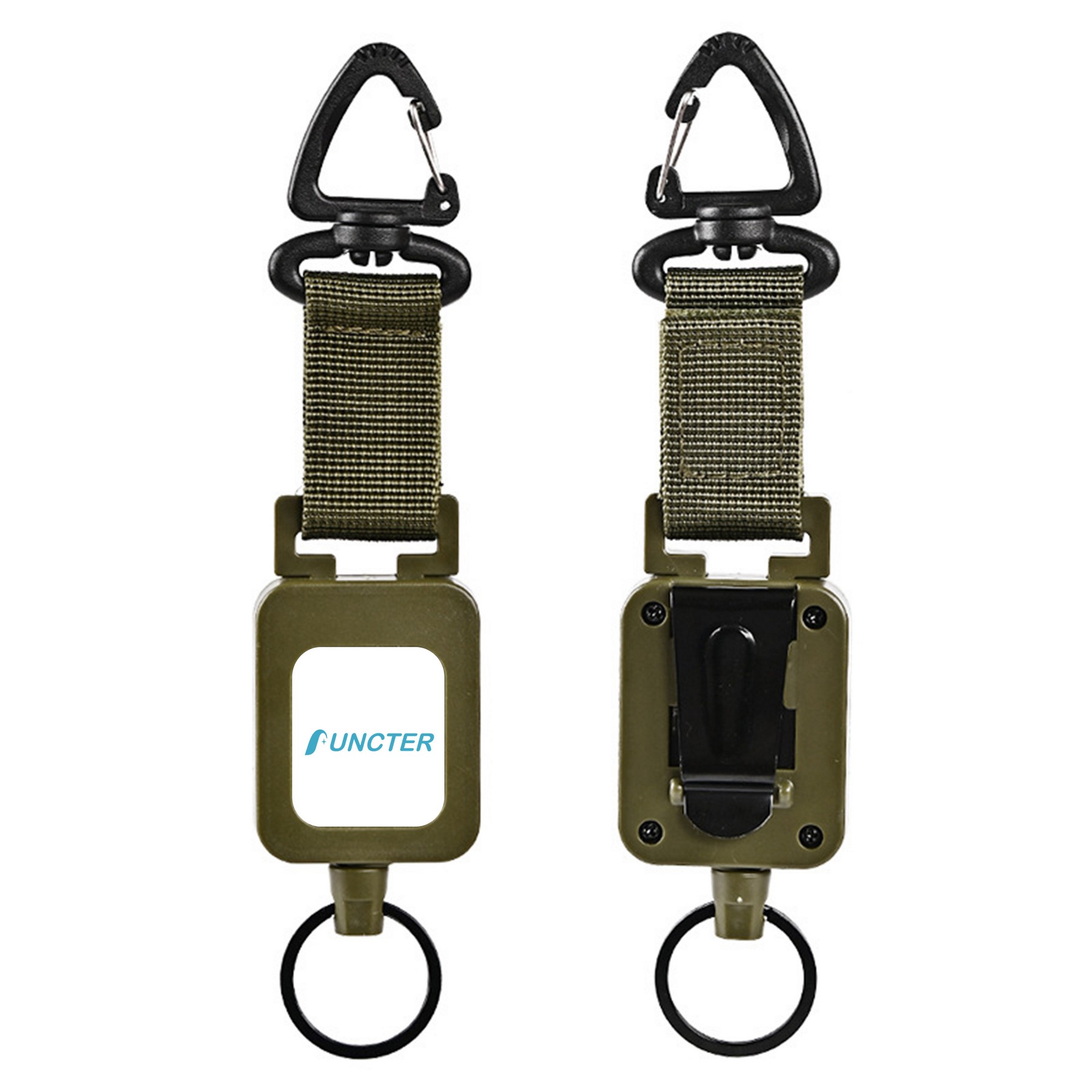 Outdoor retractable metal badge reel keychain