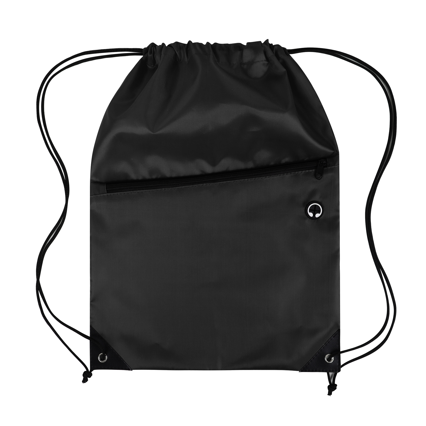 Drawstring Backpack with Front Zipper Pocket 68