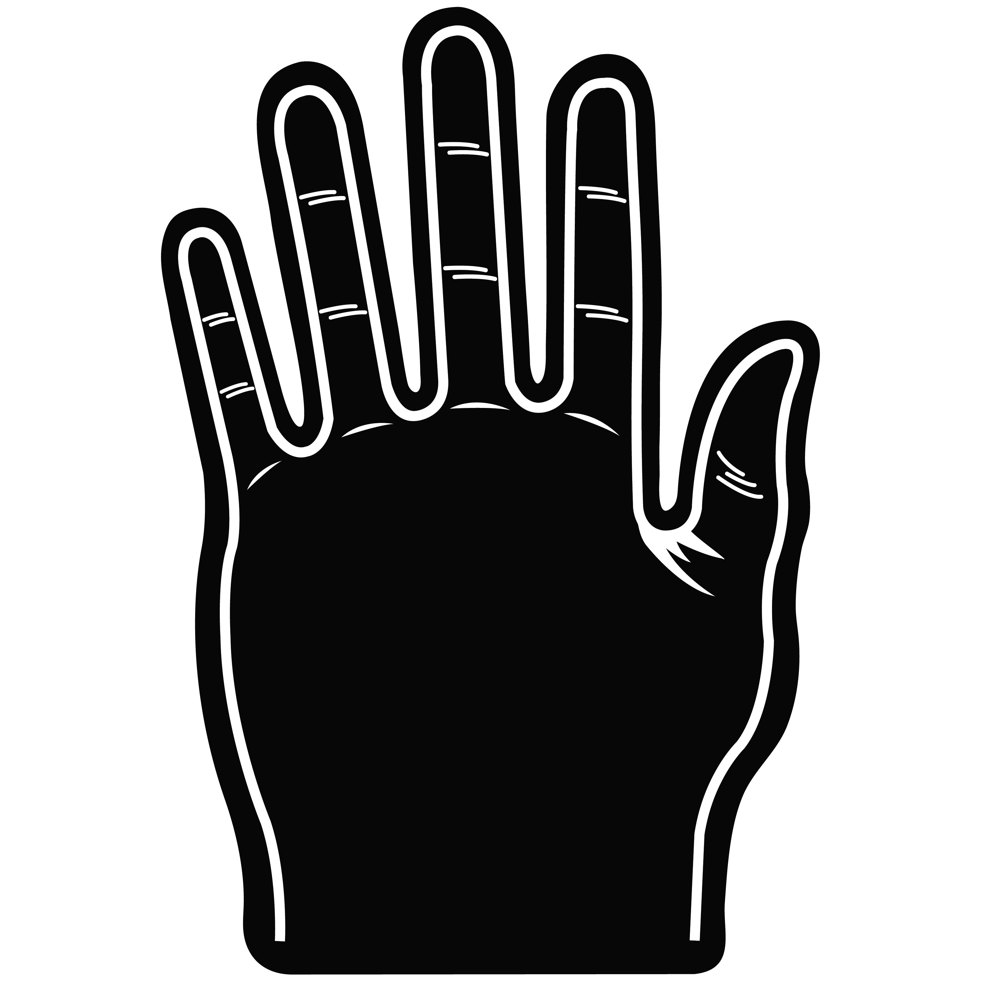 Foam Hand Five Finger 16" 40