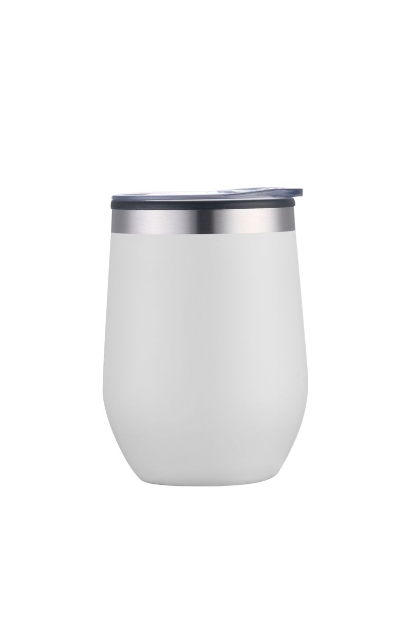Endura 12 oz White Double Wall Wine Cup 4