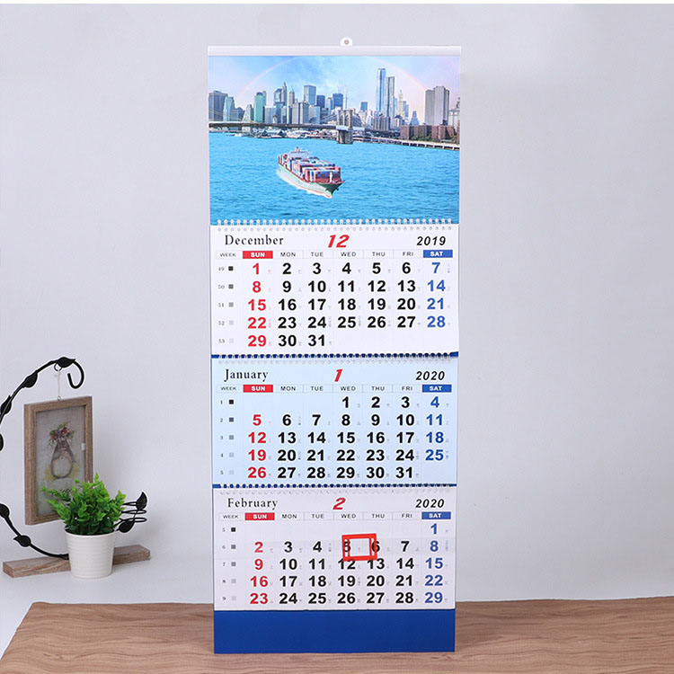 3 Month Display Wall Calendar DVB287 Avalon Apparel Imprint