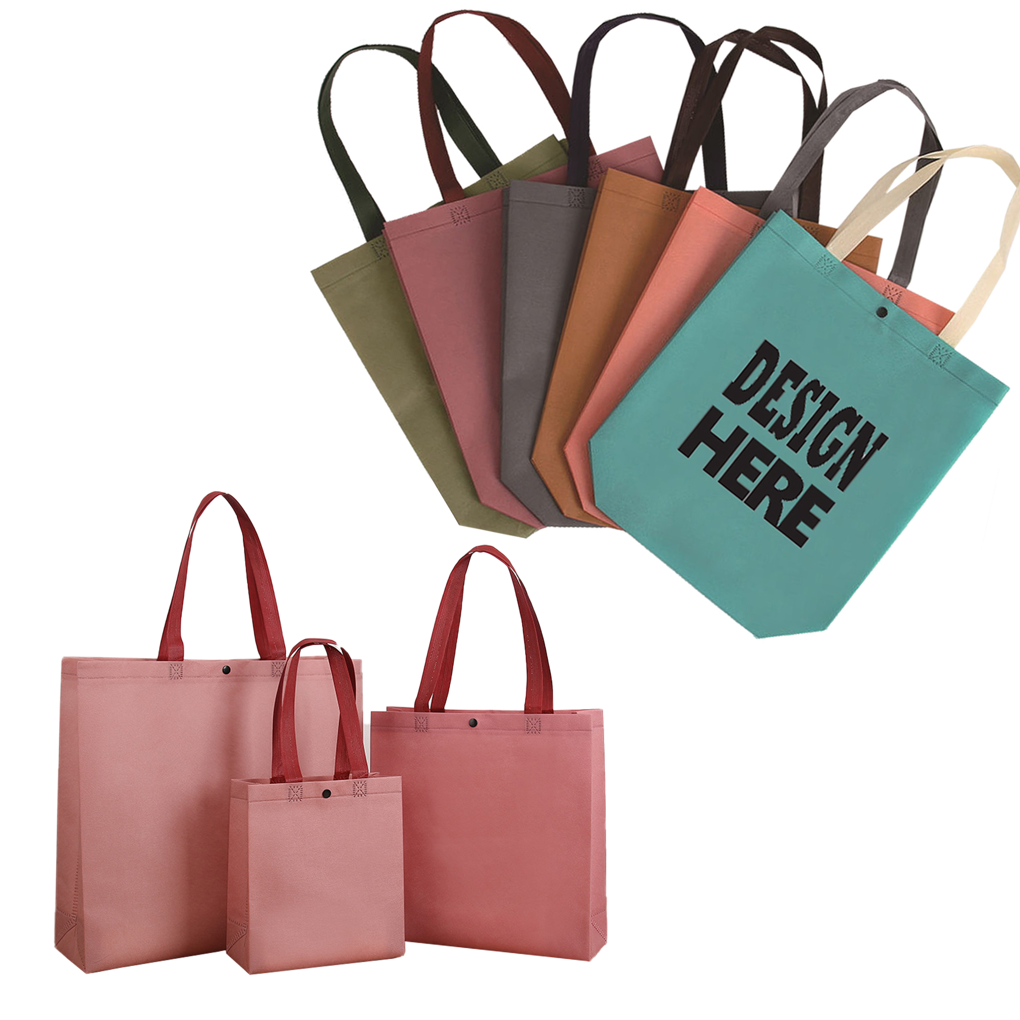 Stylish Colorblock Tote Bag with Button Closure 3
