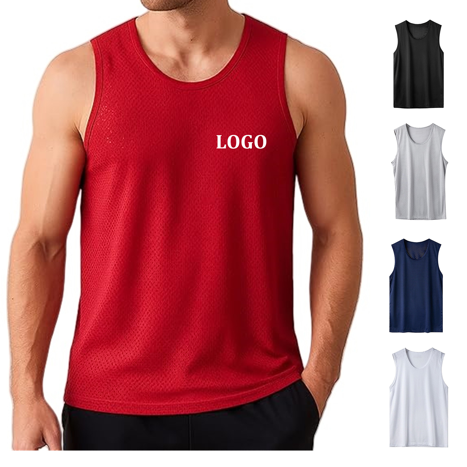 Men's Fitness Mesh Vest 16