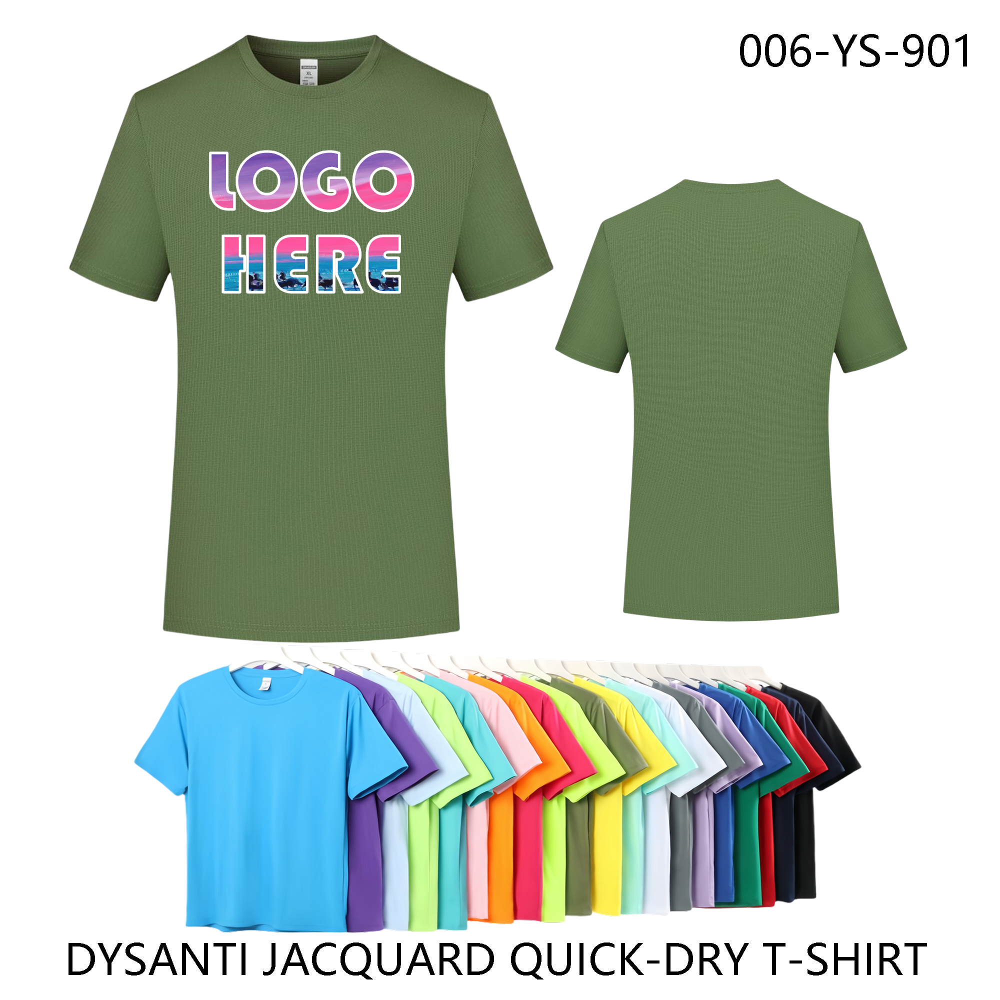Personalized Moisture Wicking T-Shirt | Bulk Custom Colors 2