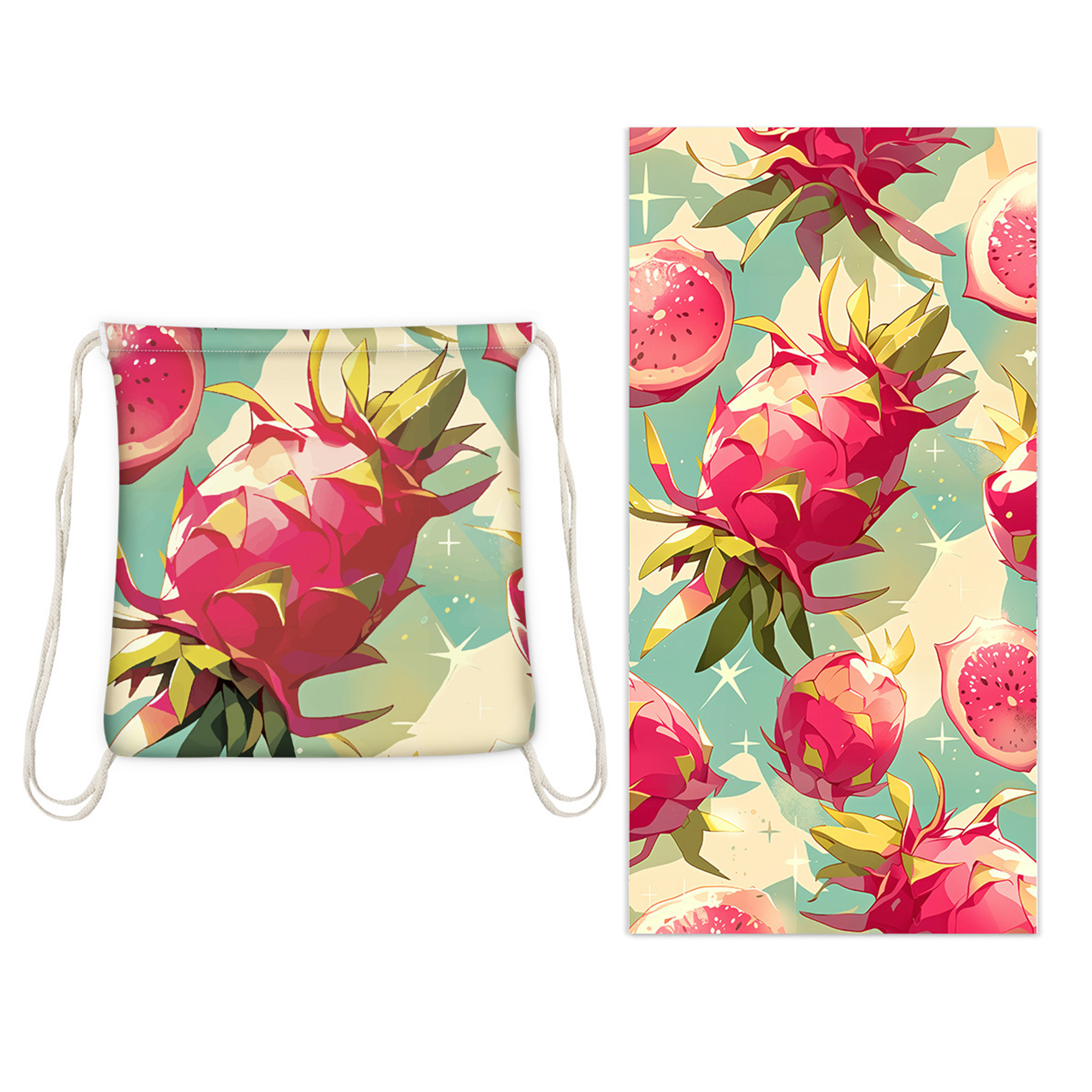 Printed Backpack Towel Combo For Beach And Travel 2