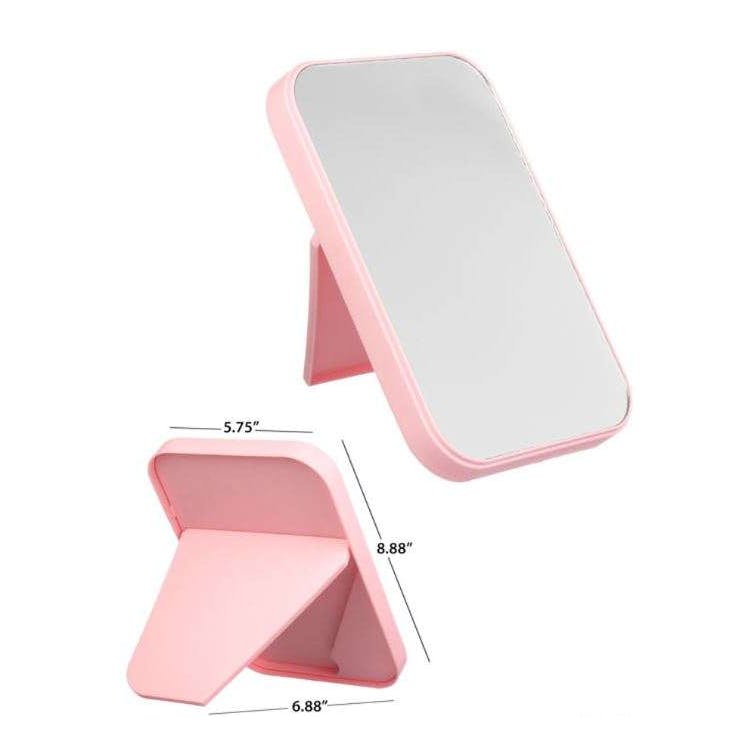 Flat Front Rectangle Mirrors with Stand - Pink 3