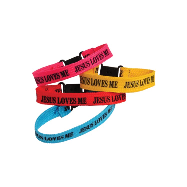 Jesus Loves Me Clasp Bracelets - Assorted 3