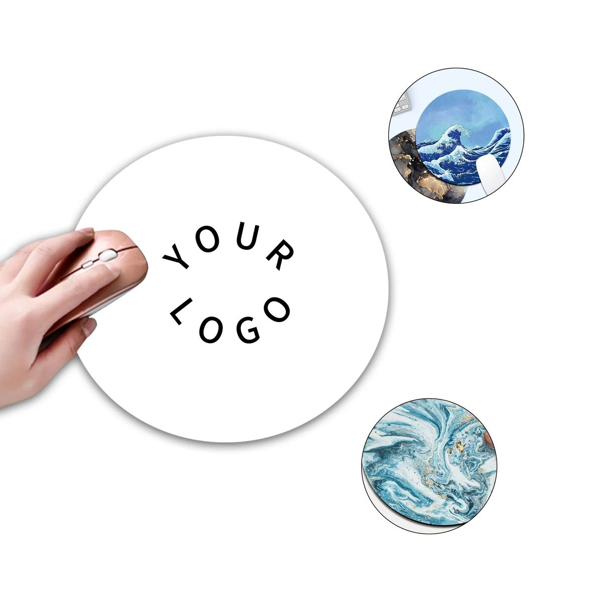 Customizable 8 Inch Round Mouse Pad for Office Use