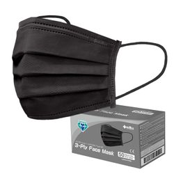 Black 3-Layer Disposable Face Mask (Non-Surgical Civilian Us