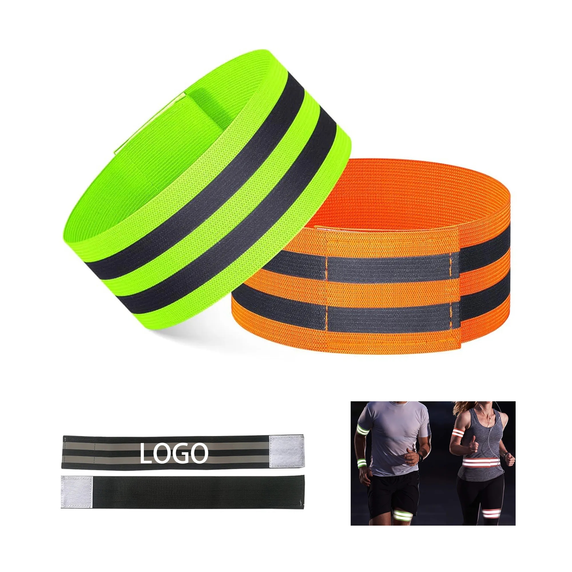 Adjustable Reflective Arm Bands for Runner 4