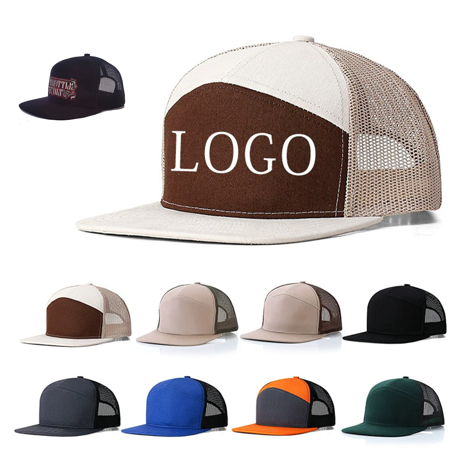 Trucker Hat Stretch Mesh Back Adjustable Snapback Closure 10