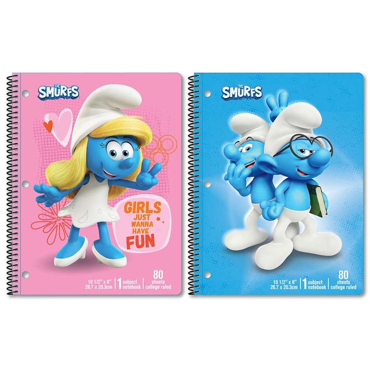 Smurfs Spiral Bound Notebooks - Assorted 3