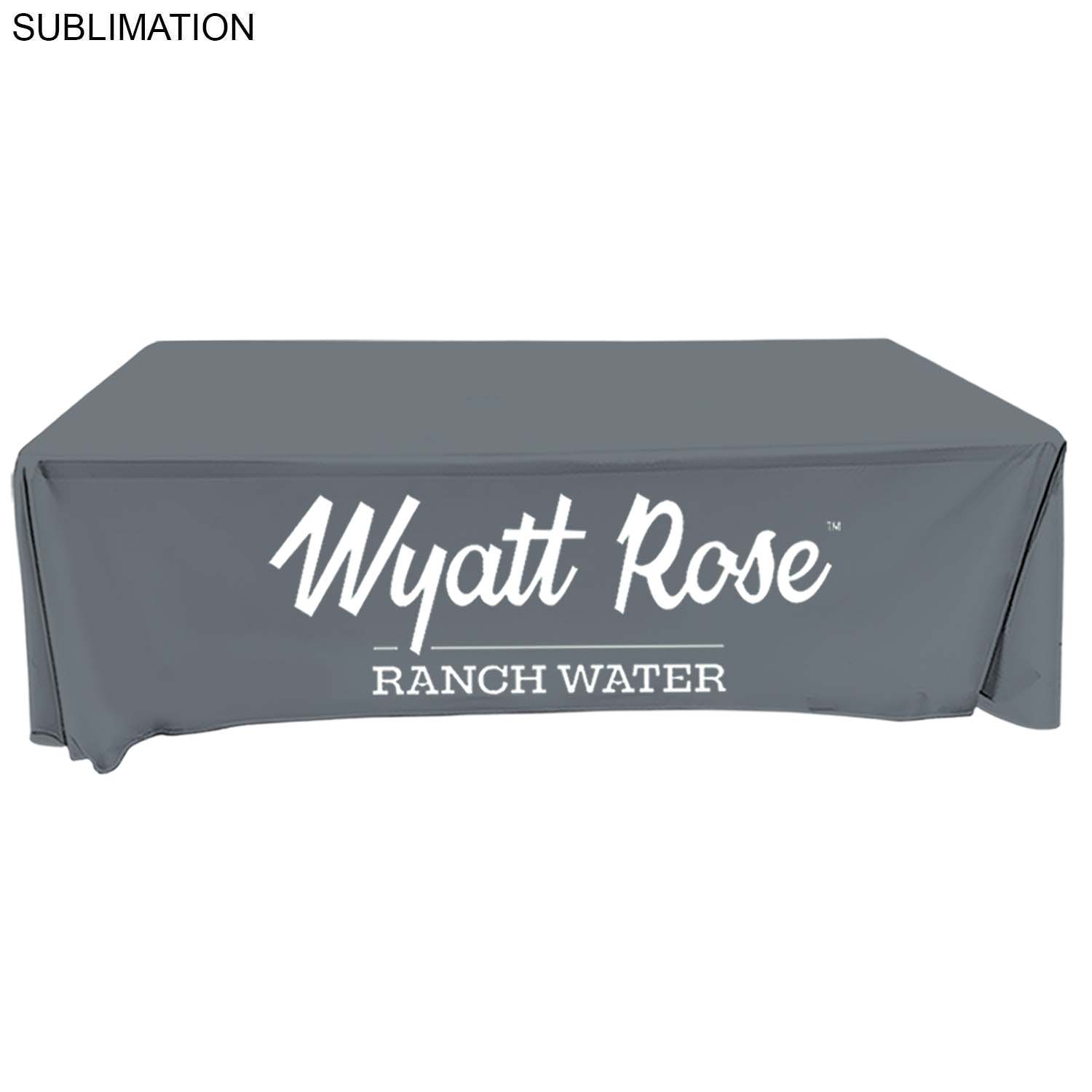 Tradeshow booth package Ultra, 10' Straight Fabric Wall Display and Premium 8' tablecloth open back 20