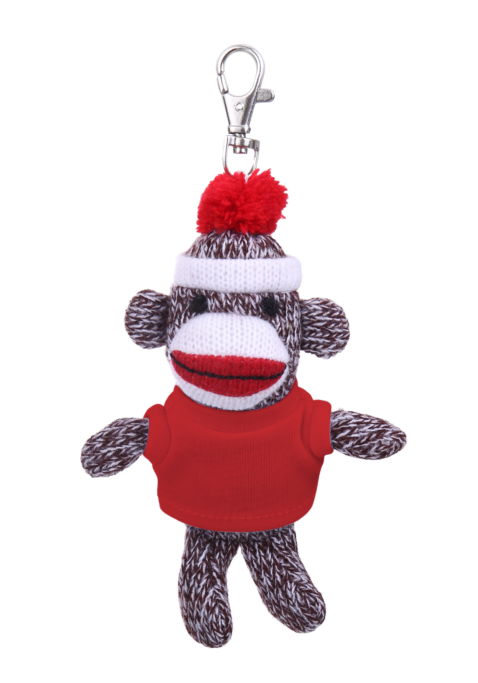 Plush Original Sock Monkey Keychain with Tee 27