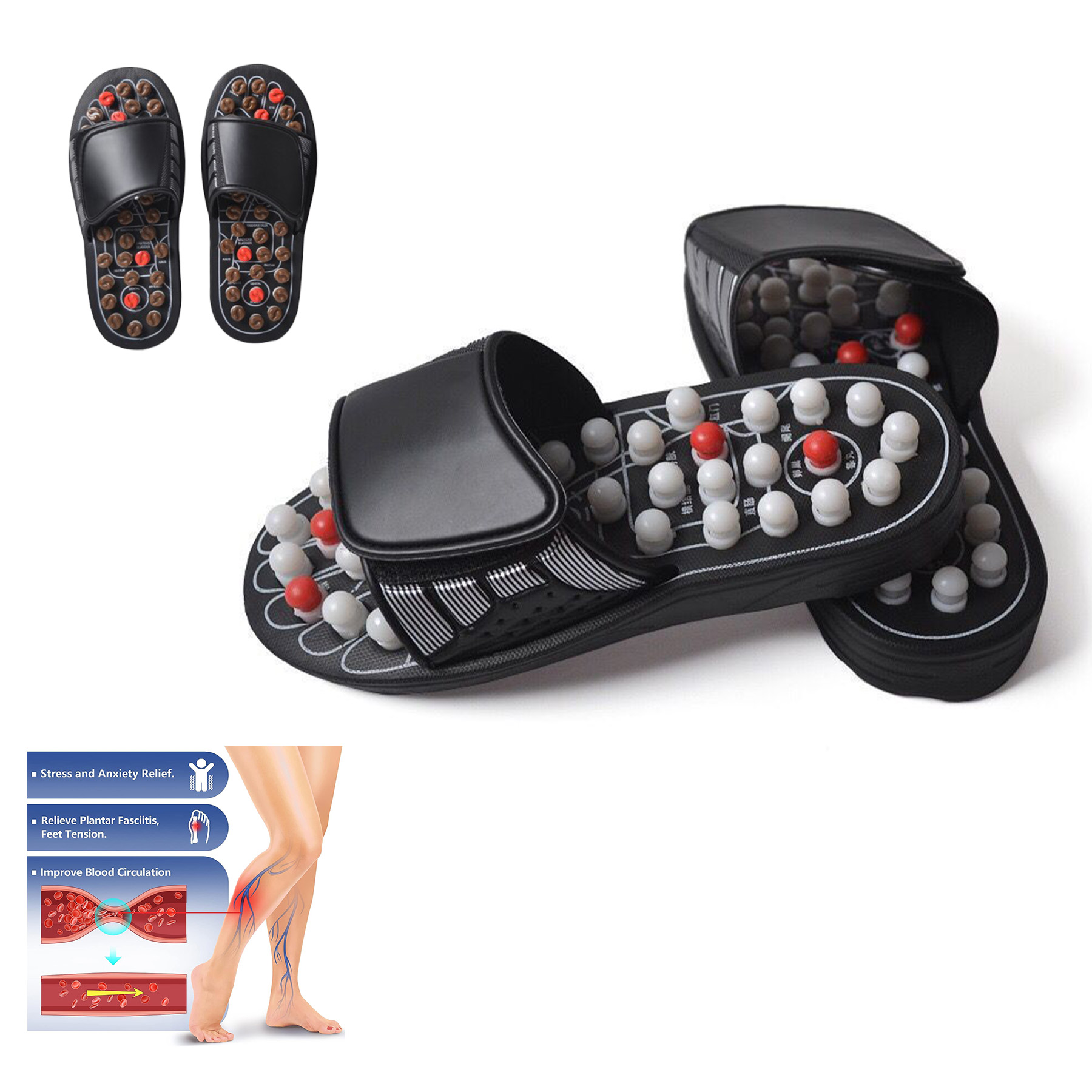 Plantar Fasciitis Acupressure Foot Massage Slippers 9