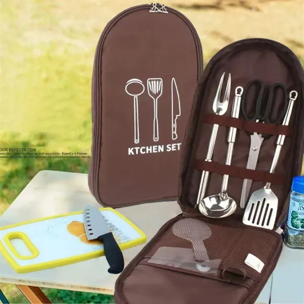 Camp Kitchen Organizer Cookware Storage Bag for Work, School and Travel 6