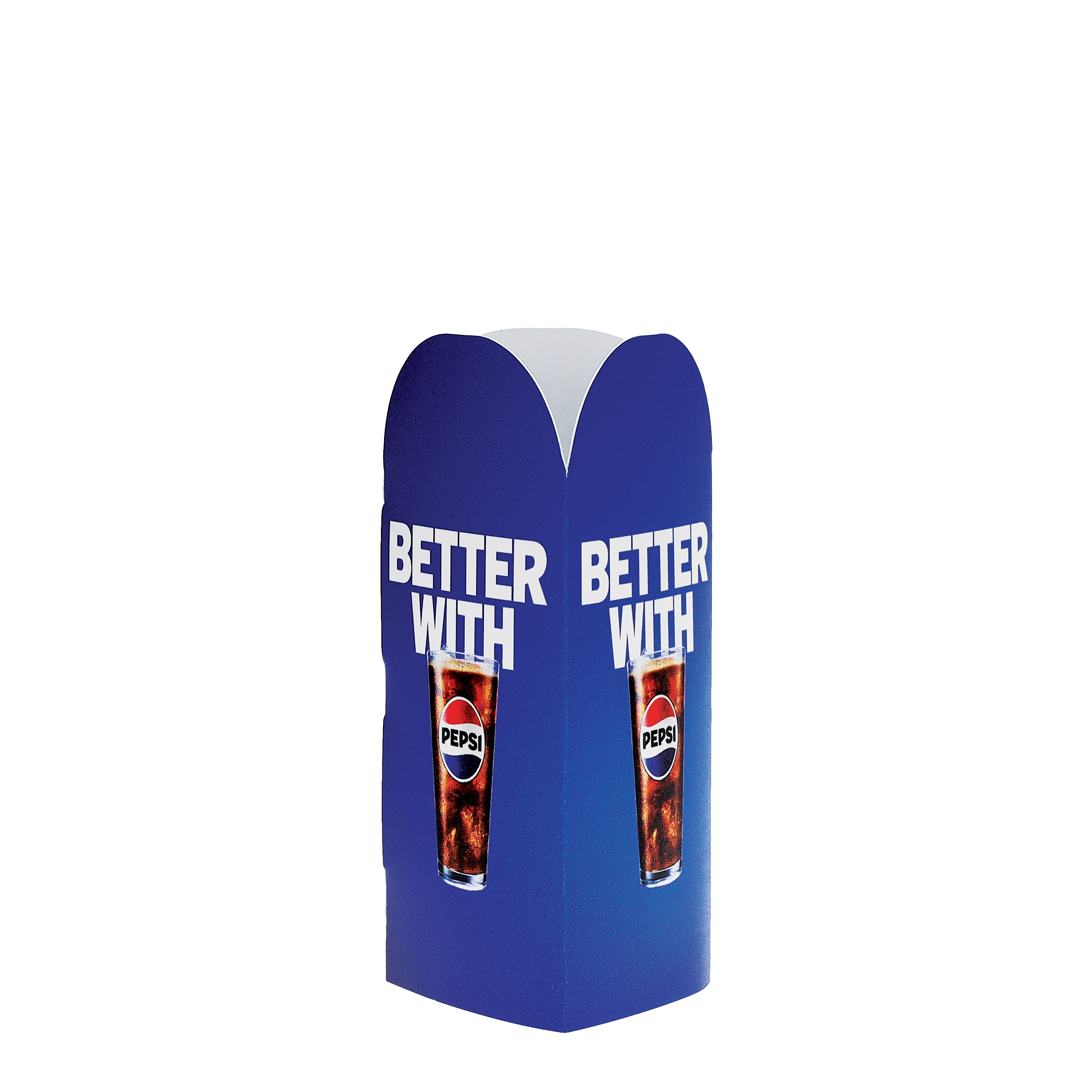 Table Tent Card Stock 12 pt 3 Sided 6.000" x 3.000" x 3.000" Round Top White Digital Print 5
