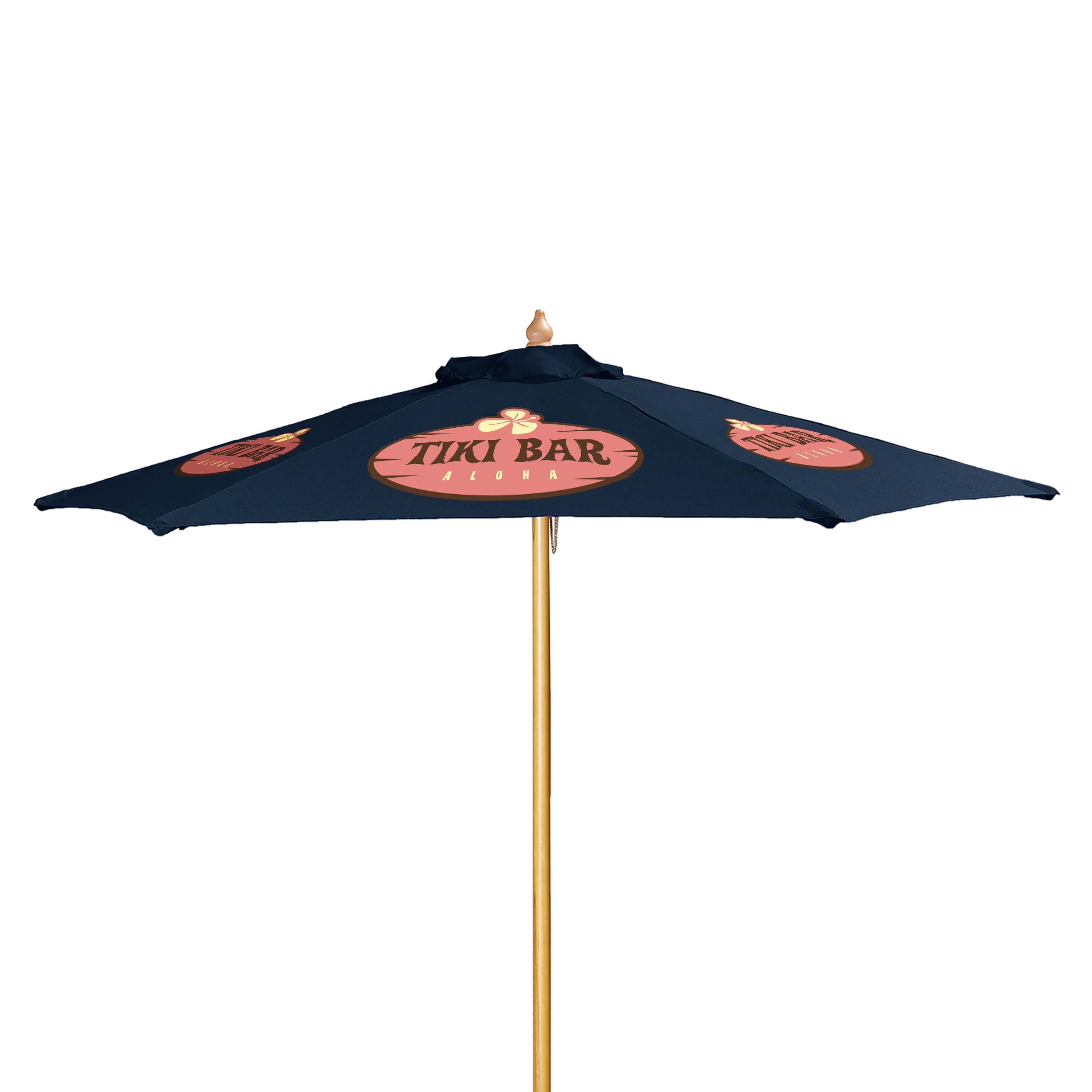 7' Wood Market Umbrella Kit (6 Imprints) 6